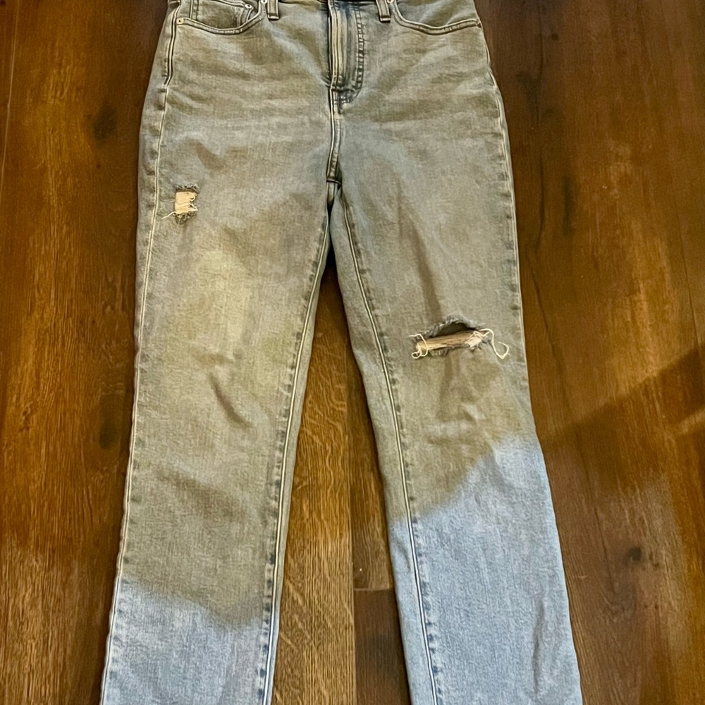 Madewell  Distressed Perfect Vintage Straight Leg Jeans